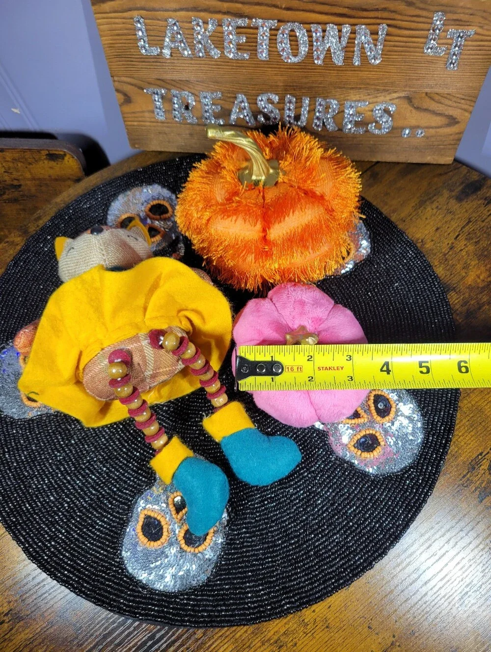 Target Bullseye playground burlap fox & Plush Pumpkins - Home Accents